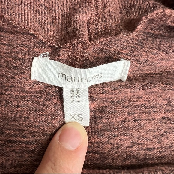 Maurices Burgundy Cowl Neck Long Sleeve Sweater, size XS - Picture 5 of 8